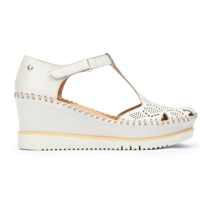 Women's Pikolinos AGUADULCE Wedge Sandals White | NZ T72Q0A8